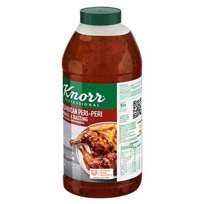 Knorr Professional Mozambican Peri-Peri Marinade & Basting - Knorr Professional Mozambican Peri-Peri Marinade & Basting is a ready-to-use solution that delivers on-trend spicy and tangy flavours, with versatility across multiple application, including glazing, grilling and pasta sauces.